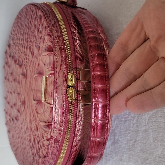 Brahmin Lane top handle Lotus canteen metallic leather handbag - Picture 12 of 15